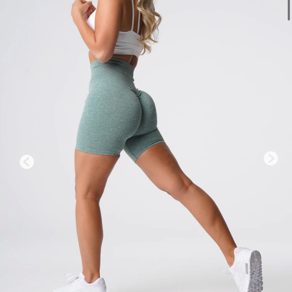 Sage Green Scrunch Seamless Shorts NVGTN